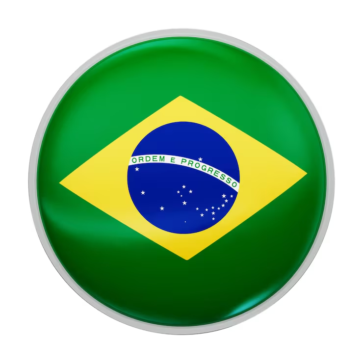 Bandeira do Brasil em formato circular